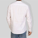 Camicia uomo in puro lino collo coreano tinta unita – slim fit