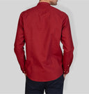 Camicia uomo in puro lino collo coreano tinta unita – slim fit