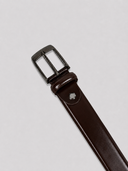 Cintura uomo in pelle di agnello liscia 3 cm con fibbia classica