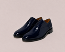 Scarpa classica stringata uomo Antica Sartoria Napoletana in pelle abrasivata blu