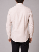Camicia uomo in lino e cotone rigata collo francese – slim fit