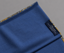 Sciarpa uomo in pura lana e seta azzurra con fantasia paisley