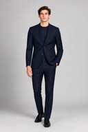 Abito uomo sartoriale drop 7 2 bottoni a quadri blu elegante - slim fit | Made in Italy