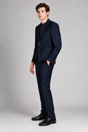 Abito uomo sartoriale drop 7 2 bottoni a quadri blu elegante - slim fit | Made in Italy