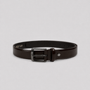 Cintura uomo in pelle di agnello liscia 3 cm con fibbia classica