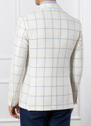 Giacca uomo sartoriale 2 bottoni in lino e cotone sfoderata – slim fit