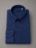 Camicia uomo Bagariny button down in lino e cotone – regular fit