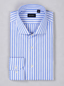 Camicia uomo Bagariny sartoriale in cotone stretch rigata - slim fit