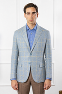 Giacca uomo sartoriale 2 bottoni in lino e cotone sfoderata – slim fit