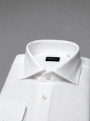 Camicia uomo Bagariny collo francese in lino e cotone tinta unita – regular fit