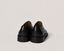 Scarpe derby uomo in pelle crust nera con suola in cuoio - Made in Italy | Antica Sartoria Napoletana
