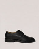 Scarpe derby uomo in pelle crust nera con suola in cuoio - Made in Italy | Antica Sartoria Napoletana