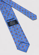 Cravatta uomo in pura seta avion chiaro microfantasia multicolor 3 pieghe