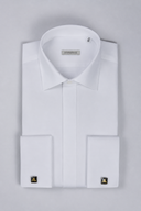 Camicia uomo sartoriale Ardenti bianca da cerimonia polso gemelli – regular fit