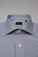 Camicia uomo Bagariny sartoriale in cotone stretch bastoncino - slim fit