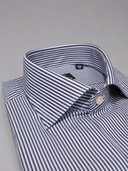 Camicia uomo Bagariny sartoriale in cotone stretch bastoncino - slim fit