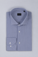 Camicia uomo Bagariny sartoriale in cotone stretch bastoncino - slim fit