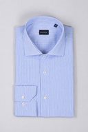 Camicia uomo Bagariny sartoriale in cotone stretch bastoncino - slim fit