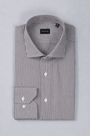 Camicia uomo Bagariny sartoriale in cotone stretch bastoncino - slim fit