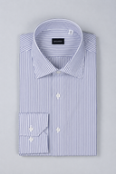 Camicia uomo Bagariny sartoriale in cotone riga larga - regular fit