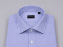 Camicia uomo Bagariny sartoriale in cotone Oxford micro quadretto blu – regular fit