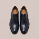 Scarpa classica stringata uomo Antica Sartoria Napoletana in pelle abrasivata blu
