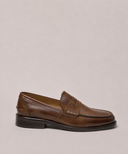 Mocassino classico Antica Sartoria Napoletana in pelle liscia marrone