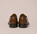 Mocassino classico Antica Sartoria Napoletana in pelle liscia marrone