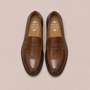 Mocassino classico Antica Sartoria Napoletana in pelle liscia marrone