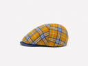 Coppola in lino e cotone con fantasia check