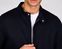 Giacca uomo in lino e cotone collo coreano con zip – slim fit