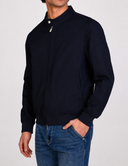 Giacca uomo in lino e cotone collo coreano con zip – slim fit