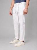 Pantalone uomo in lino e cotone con coulisse – slim fit