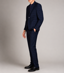 Abito uomo sartoriale drop 7 2 bottoni a quadri blu elegante - slim fit | Made in Italy