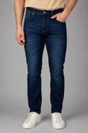 Jeans uomo 5 tasche in denim leggero scuro