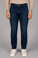 Jeans uomo 5 tasche in denim leggero scuro