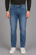 Jeans uomo 5 tasche in denim leggero chiaro