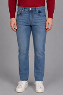 Jeans uomo 5 tasche in denim leggero chiaro