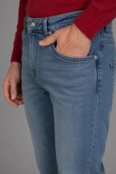 Jeans uomo 5 tasche in denim leggero chiaro