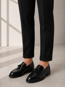 Mocassino classico uomo con nappine in pelle abrasivata - Made in Italy | Antica Sartoria Napoletana