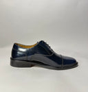 Scarpa Oxford uomo in vera pelle abrasivata con suola in cuoio - Antica Sartoria Napoletana