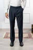 Pantalone sartoriale uomo in fresco lana Tasmania con pinces drop 4 - regular fit