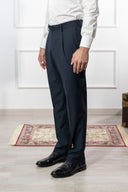 Pantalone sartoriale uomo in fresco lana Tasmania con pinces drop 4 - regular fit