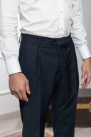 Pantalone sartoriale uomo in fresco lana Tasmania con pinces drop 4 - regular fit