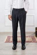 Pantalone sartoriale uomo in fresco lana Tasmania con pinces drop 4 - regular fit