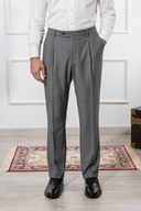 Pantalone sartoriale uomo in fresco lana Tasmania con pinces drop 4 - regular fit