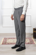 Pantalone sartoriale uomo in fresco lana Tasmania con pinces drop 4 - regular fit