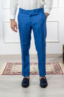 Pantalone sartoriale uomo in puro lino drop 6 - regular fit