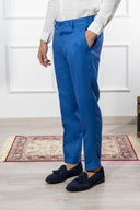 Pantalone sartoriale uomo in puro lino drop 6 - regular fit