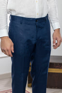 Pantalone sartoriale uomo in puro lino drop 6 - regular fit